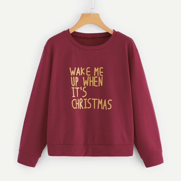 

Letter Print Sweatshirt