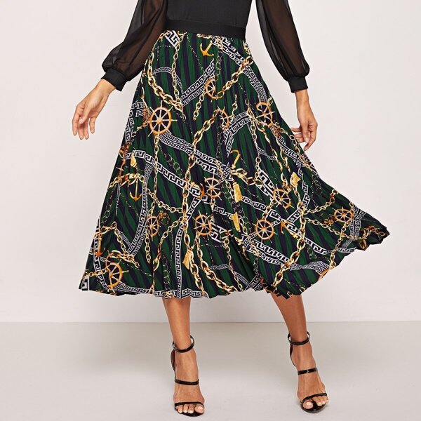 

Chain Print Skirt, Multicolor