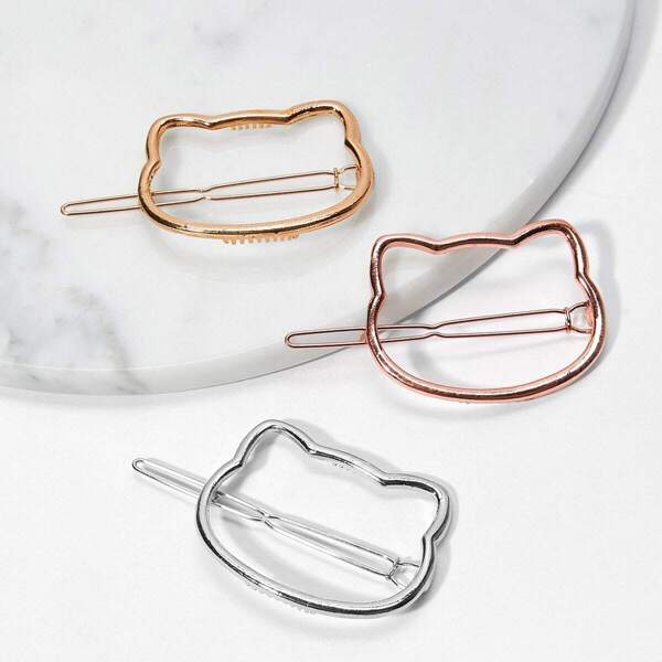

Cat Shaped Metal Bobby Pin 3pack