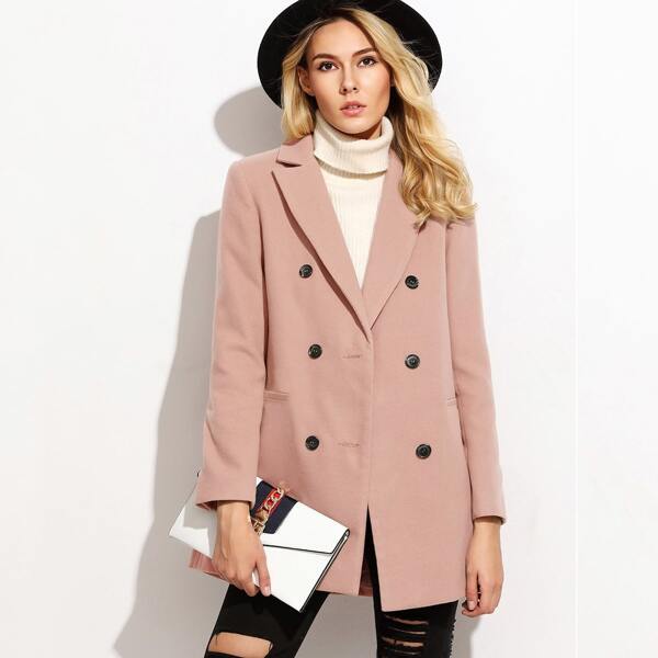 

Double Breasted Notched Coat