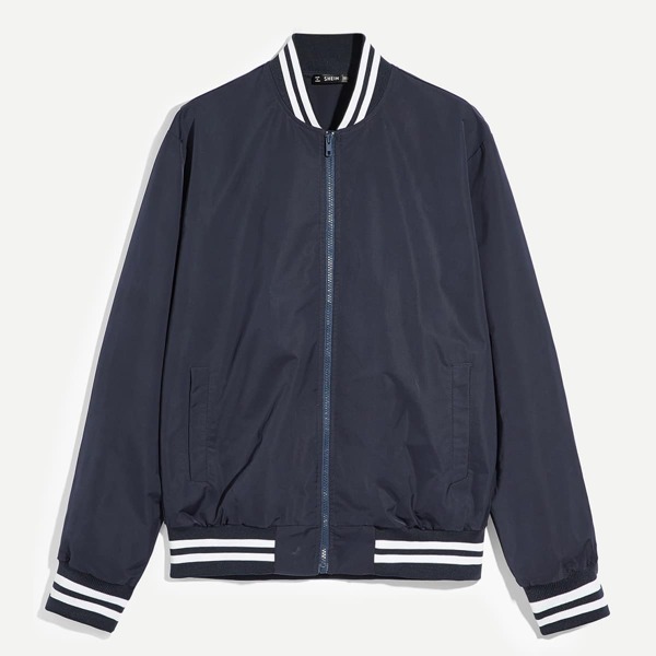 

Men Zip Up Bomber Jacket
