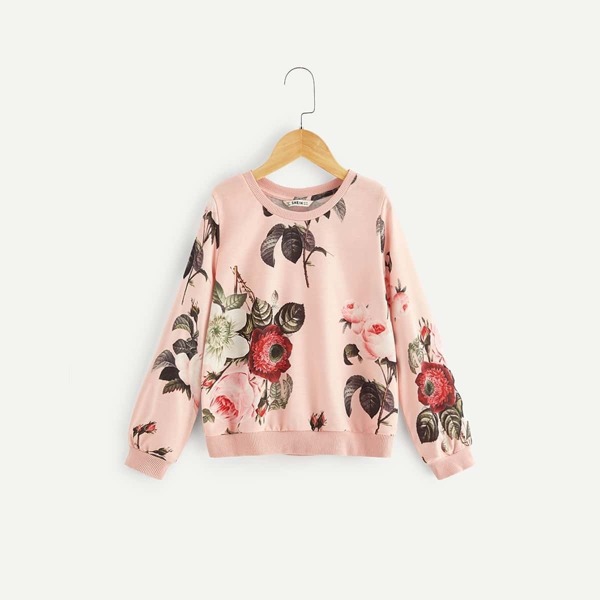 

Girls Floral Print Sweatshirt