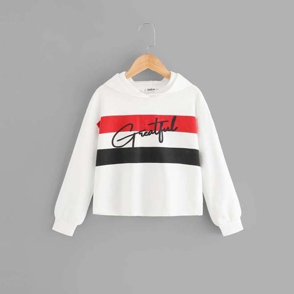 

Girls Mixed Print Hoodie