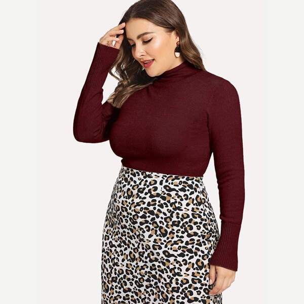 

Plus Turtleneck Slim Fitted Sweater