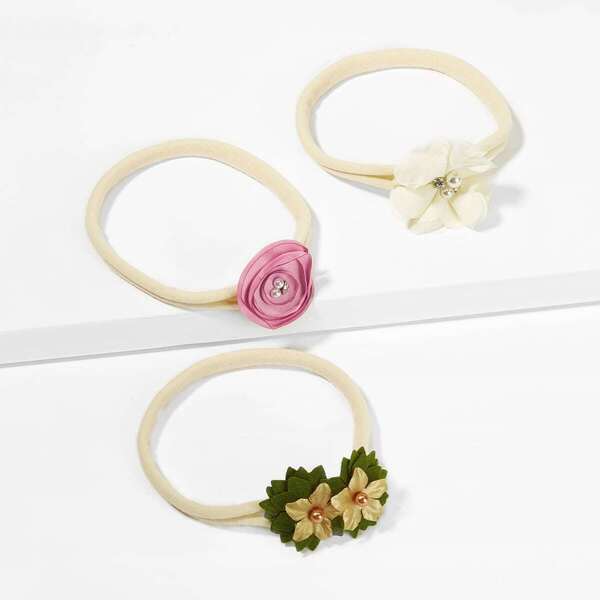 

Baby Flower Decorated Headband 3pack, Multicolor