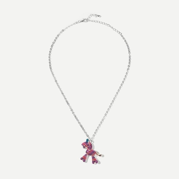 

Horse Pendant Necklace, Silver