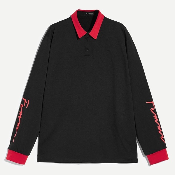 

Men Contrast Collar and Cuff Polo Shirt