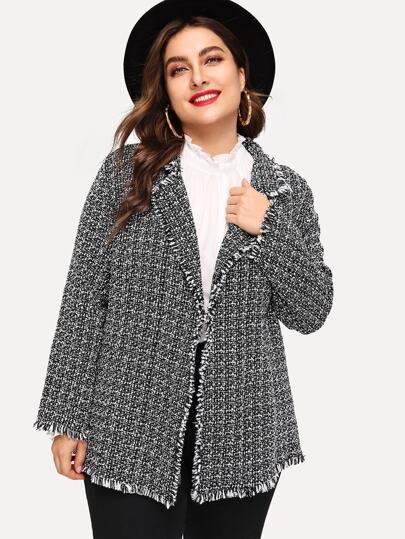 De Taille Femme Manteaux French sheinside Shein Grande Vestes amp; 1nz4B