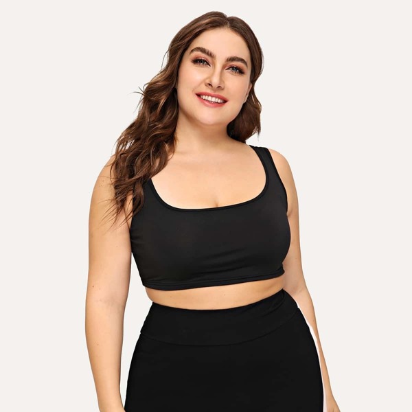 

Plus Solid Sports Bra