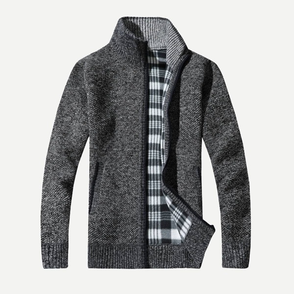 

Men Zip Up Confetti Sweater