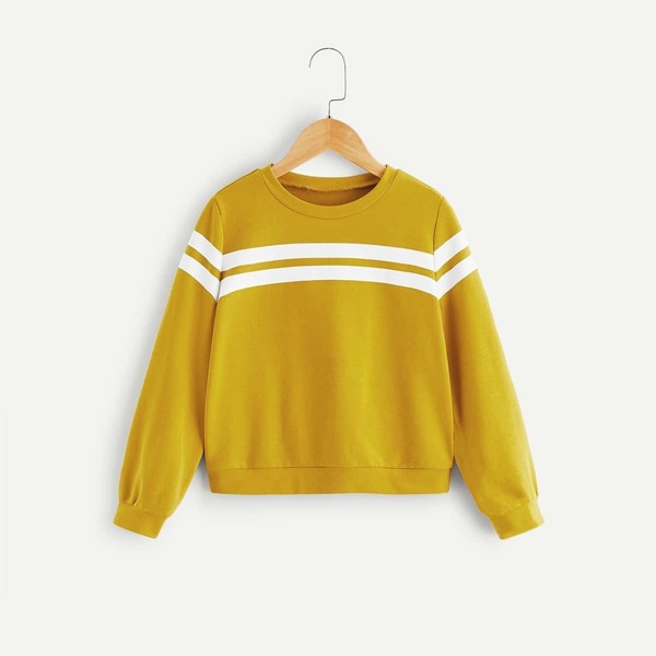 

Girls Varsity Striped Pullover