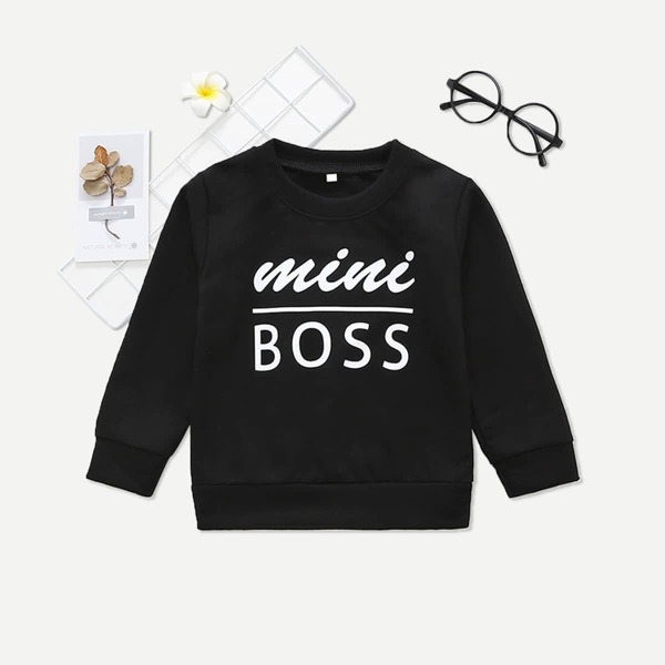 

Toddler Boys Letter Print Sweatshirt