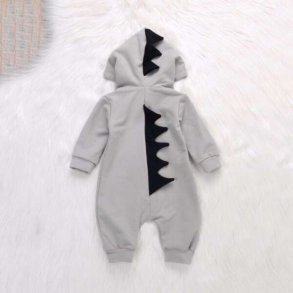 

Baby Zip-up Hooded Jumpsuit, Grey