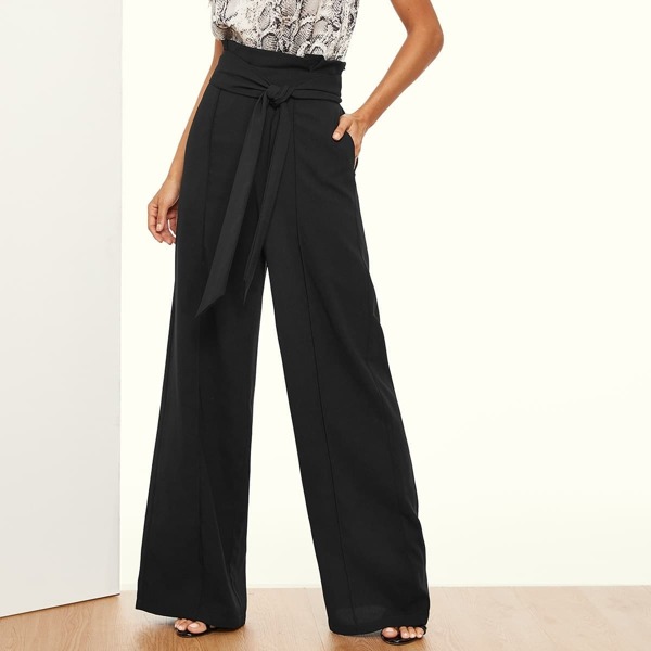 

Paper-bag Waist Wide Leg Pants
