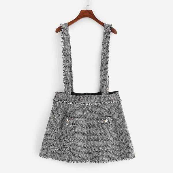 

Plus Tweed Mini Overall Skirt