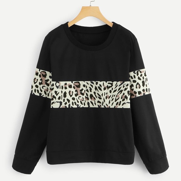 

Plus Contrast Cheetah Print Tee