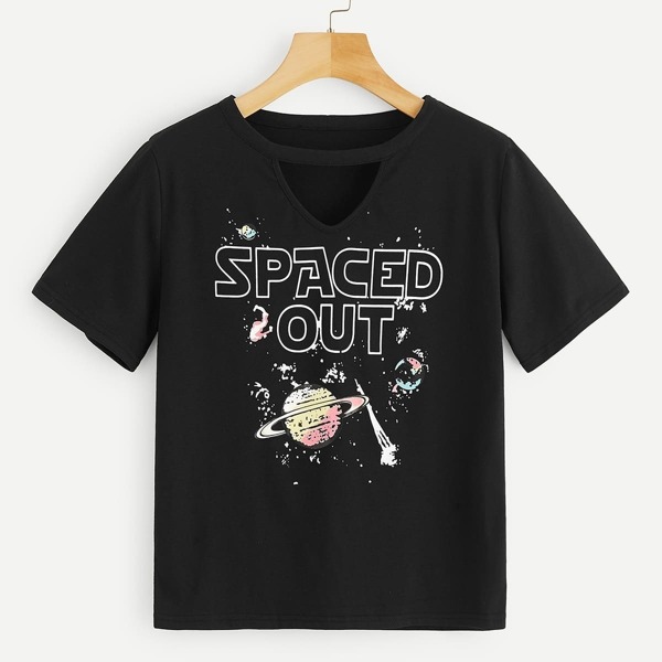 

Letter and Galaxy Print Tee