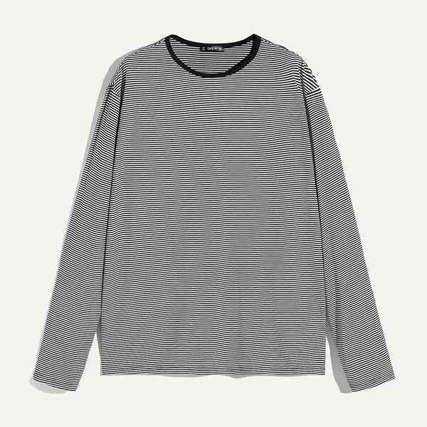 

Men Contrast Trim Striped Tee