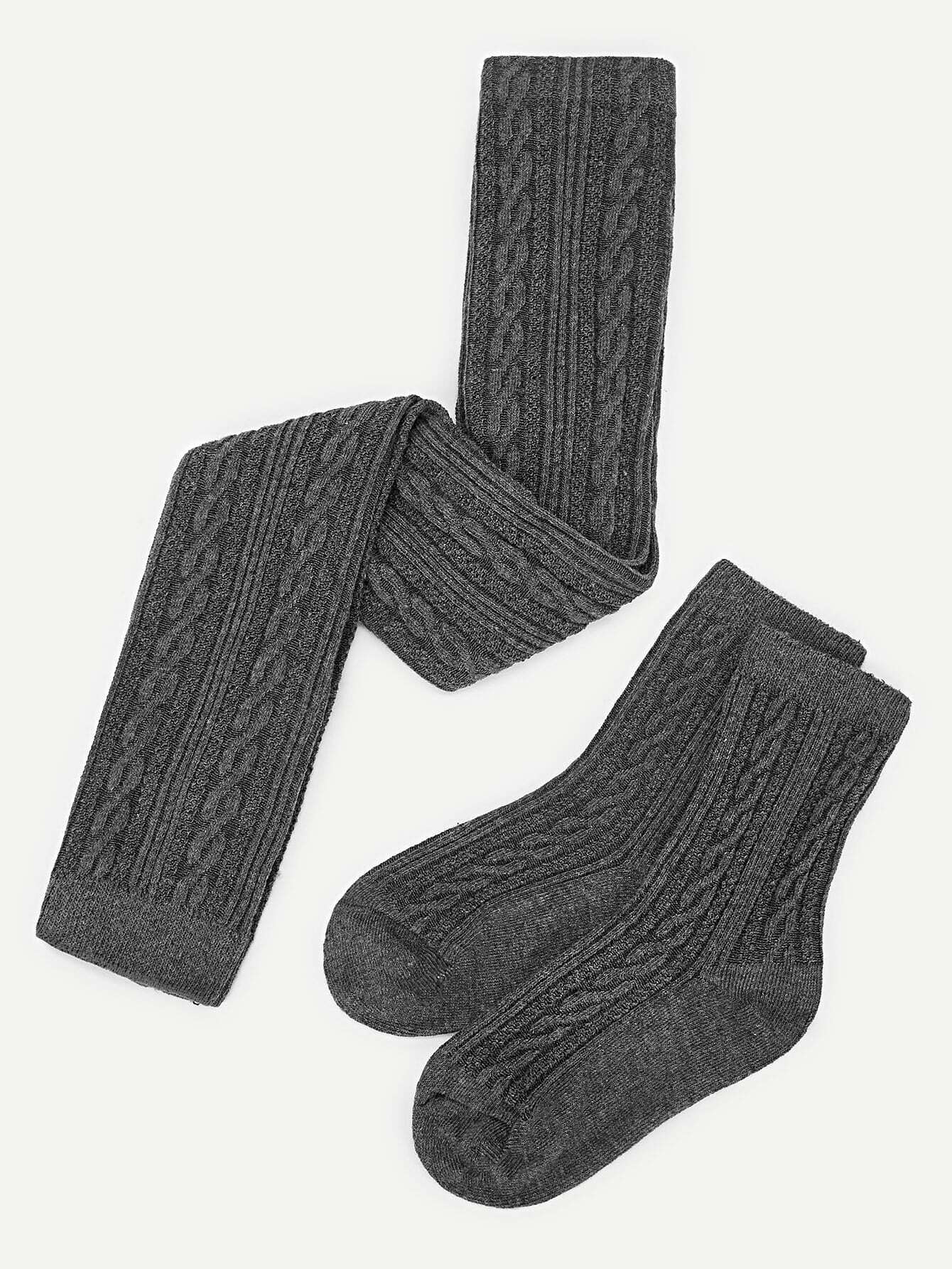 幼儿童针织袜子1对和裤子套装