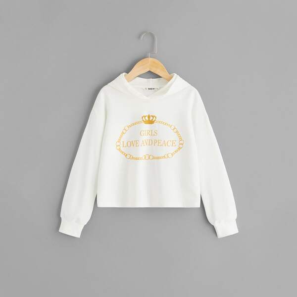 

Girls Mixed Print Hoodie