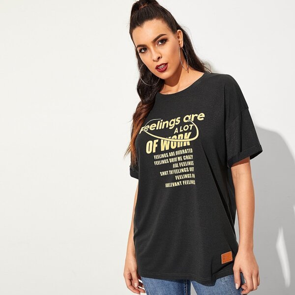 

Letter Print Boyfriend Tee