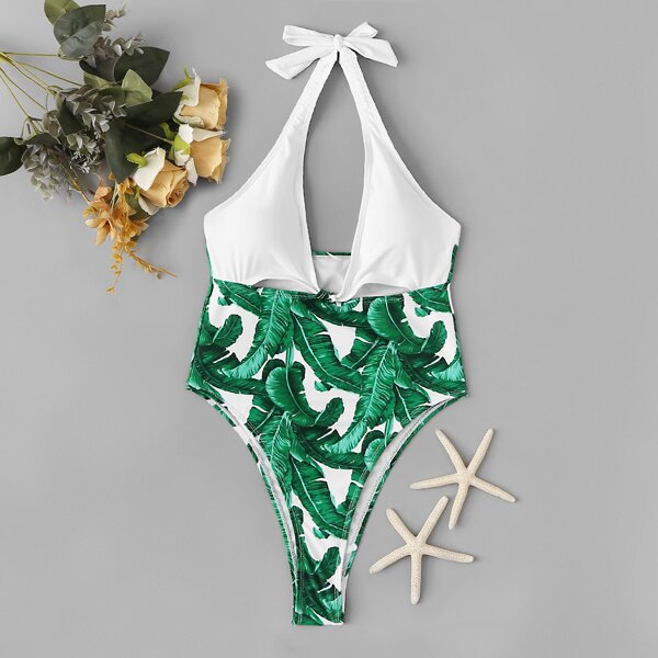 

Random Tropical Cut-out One Piece Swimsuit
