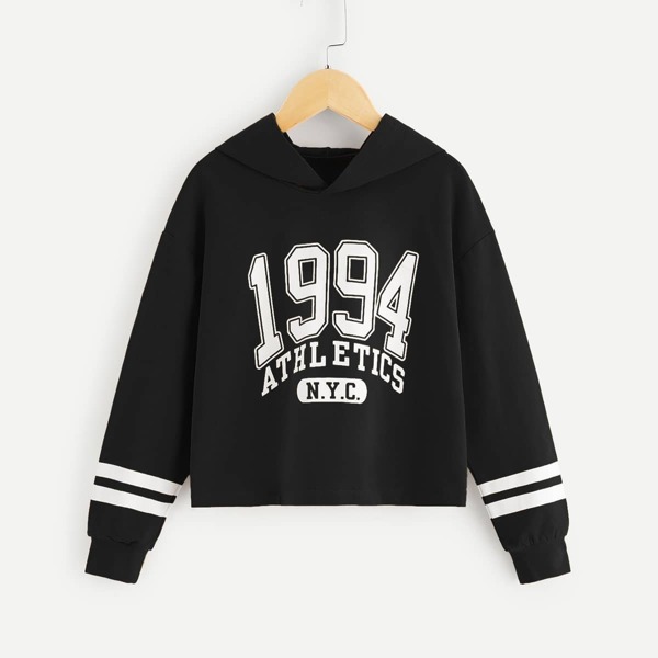 

Girls Letter Print Hoodie