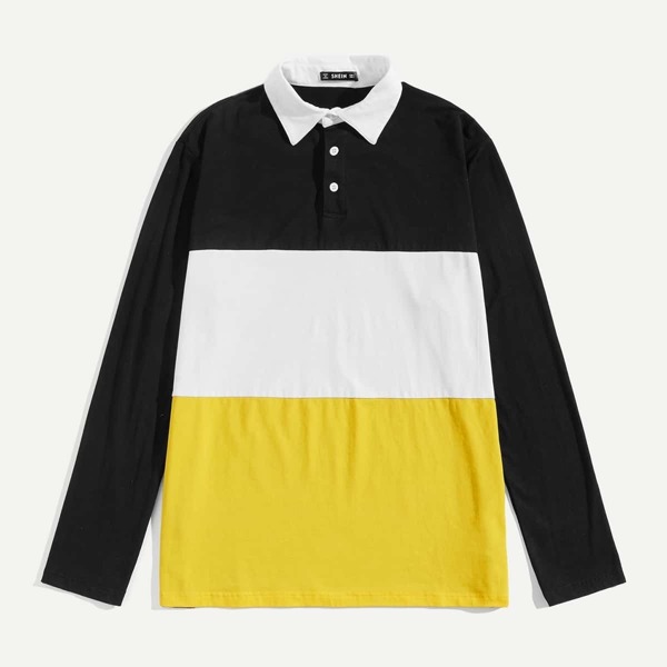 

Men Color-Block Polo Shirt, Multicolor