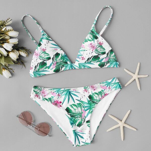 

Tropical Print Bikini Set
