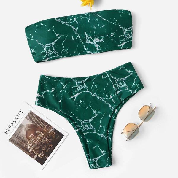 

Marble Print Bikini