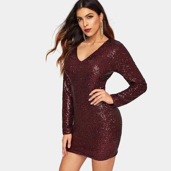 

Zip Back Bodycon Sequin Dress