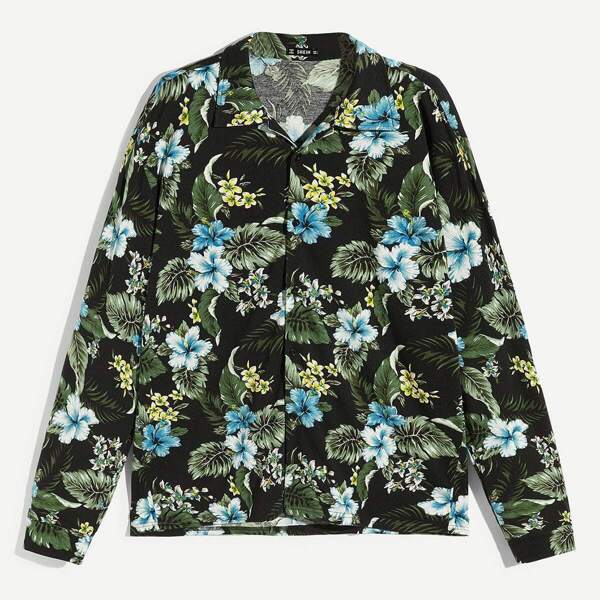 

Men Tropical Print Shirt