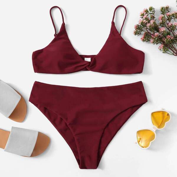 

Twist Top With Panty Bikini Set