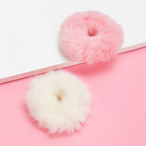 

Fluffy Elastic Hair Tie 2pack, Multicolor