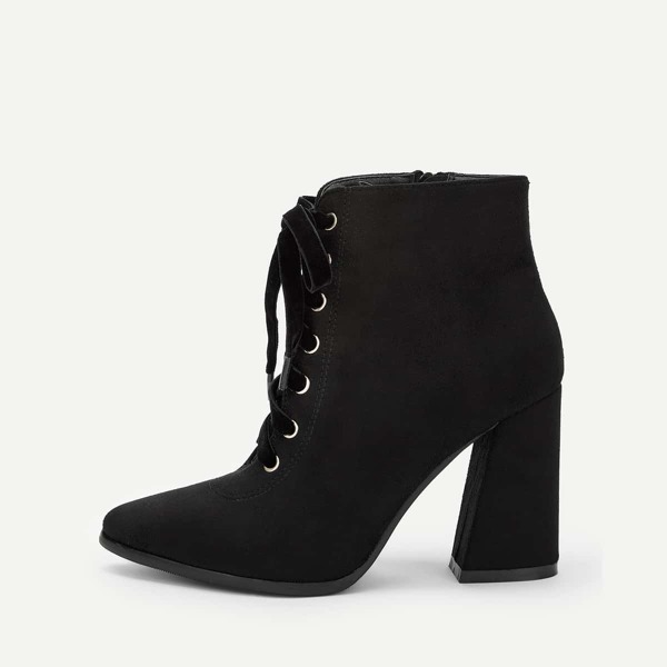 

Plain Lace-up Chunky Boots