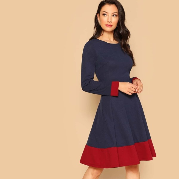 

Cut & Sew Fit & Flare Dress