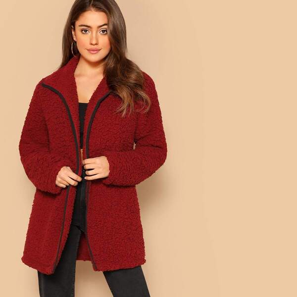 

Open Front Teddy Coat