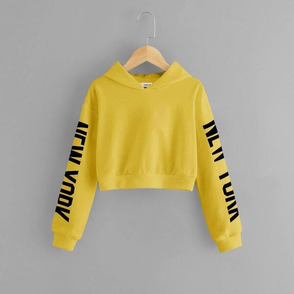 

Girls Letter Print Hoodie