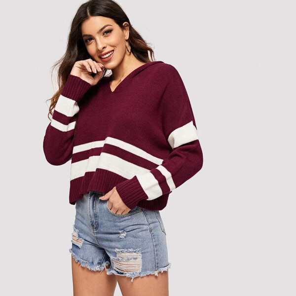 

Color Block Hoodie Jumper
