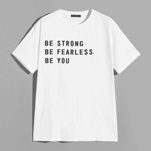 

Men Short Sleeve Letter Tee