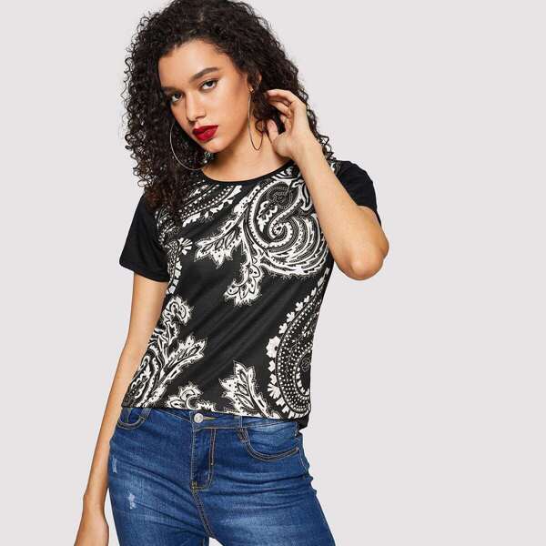 

Paisley Print Tee