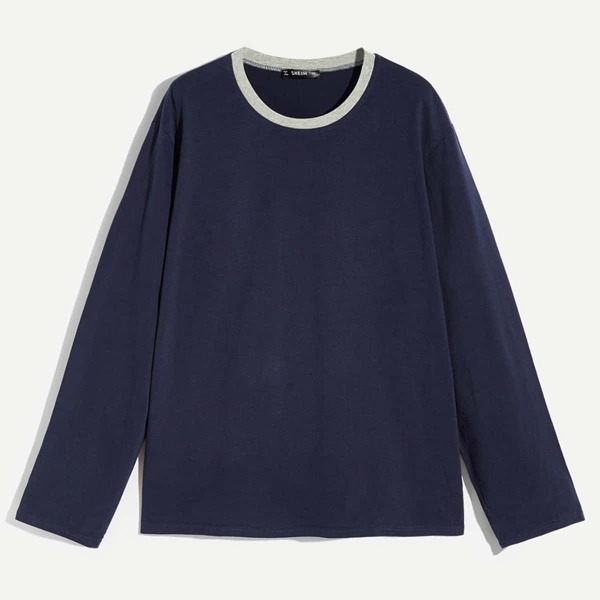 

Men Contrast Neckline Top