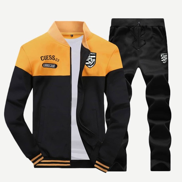 

Men Letter Embroidered Sweatshirt With Pants