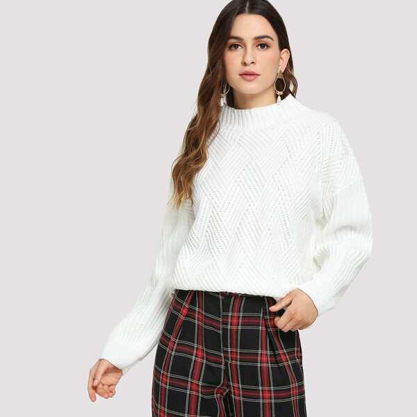 

Geo Front Rib -knit Sweater