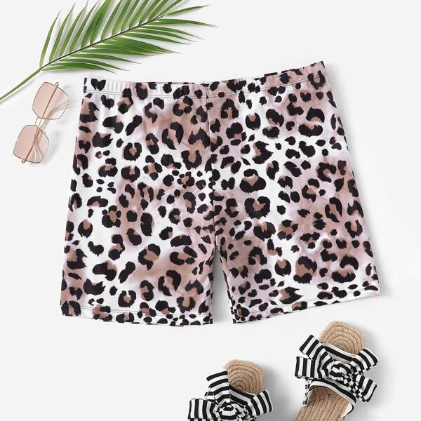

Plus Leopard Print Swimming Shorts