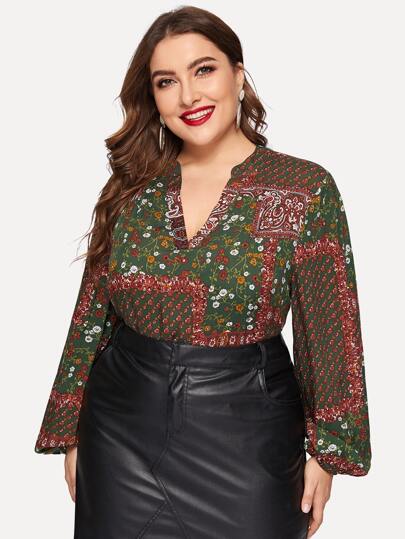 plus size floral print