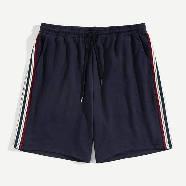 

Men Striped Tape Side Sweat Shorts