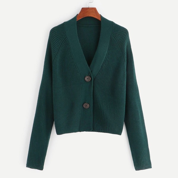 

Raglan Sleeve Single Breasted Sweater Coat