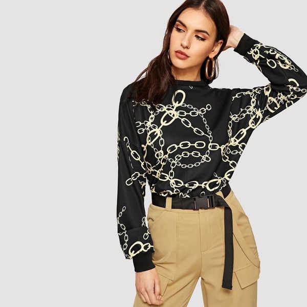 

Chain Print Sweatshirt
