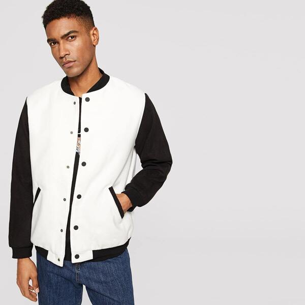

Men Button Up Two Tone Jacket